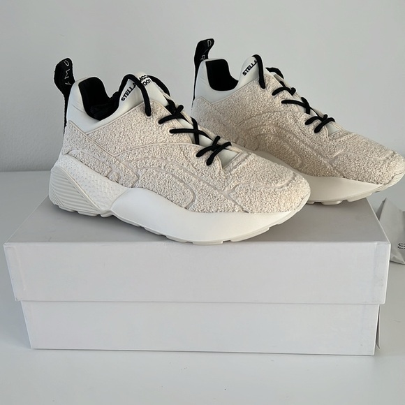 NWT NIB new Stella McCartney Eclypse sneaker trainer white ecru Size IT 40 US 10 - Picture 14 of 14